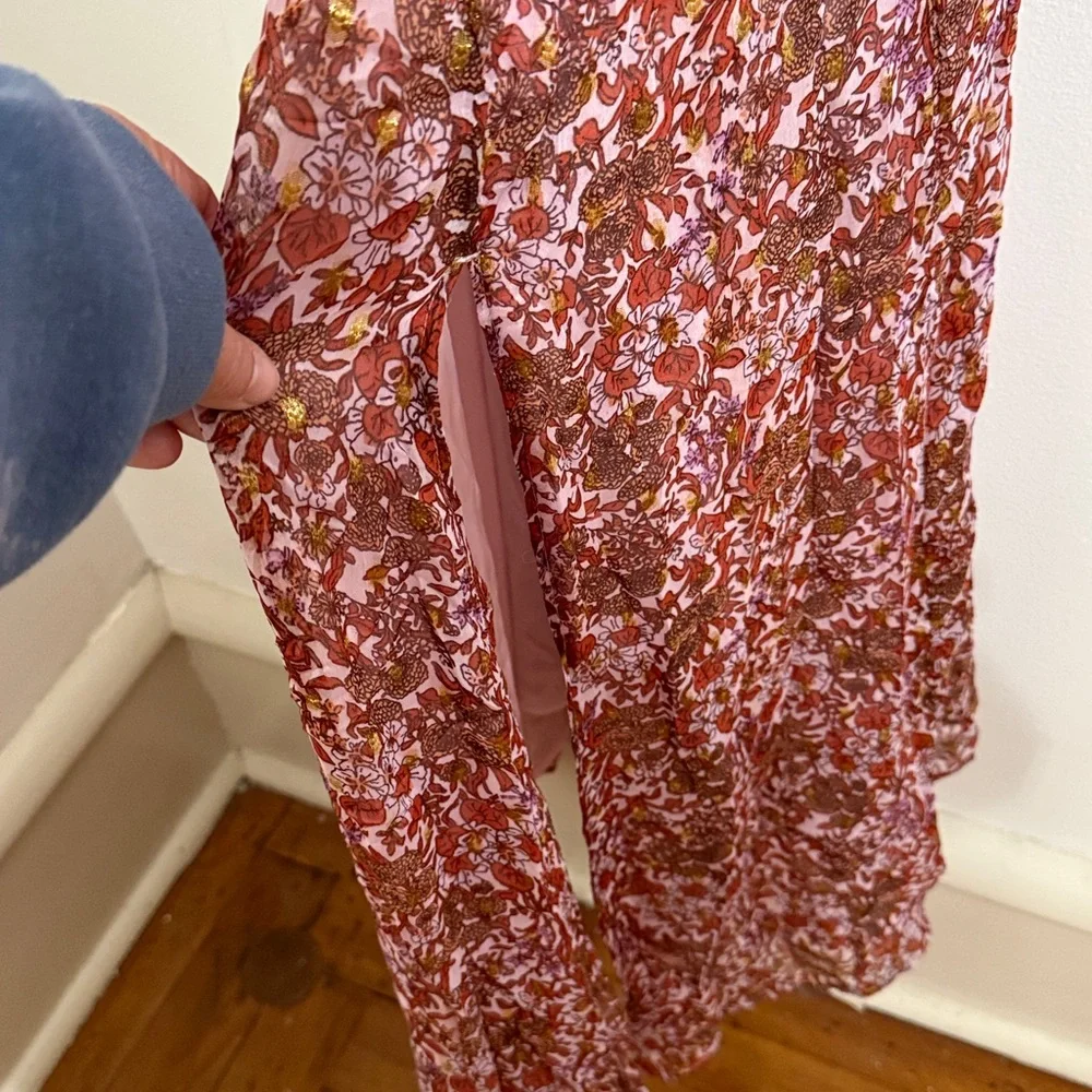 J. Crew Pink Floral Maxi Dress